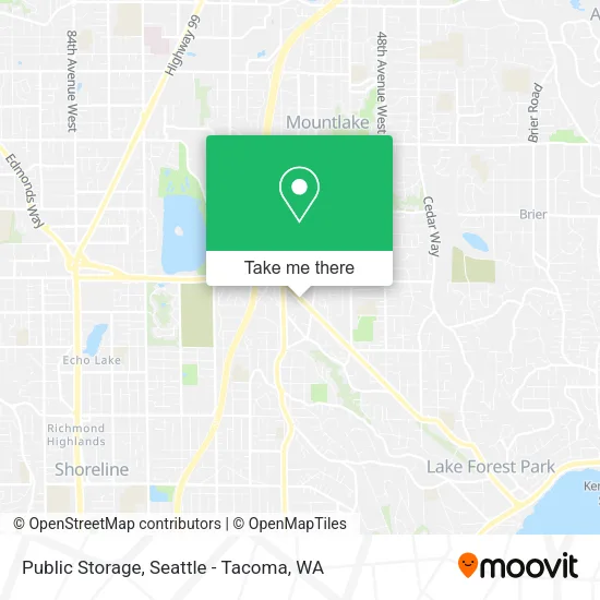 Mapa de Public Storage
