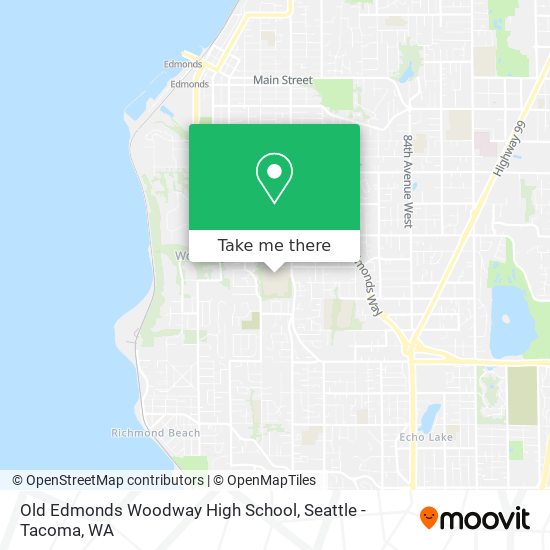 Old Edmonds Woodway High School map