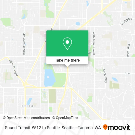 Mapa de Sound Transit #512 to Seattle