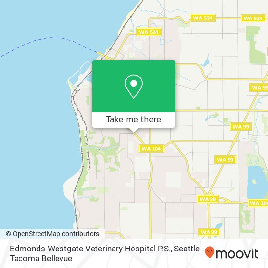 Edmonds-Westgate Veterinary Hospital P.S. map