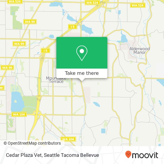 Cedar Plaza Vet map