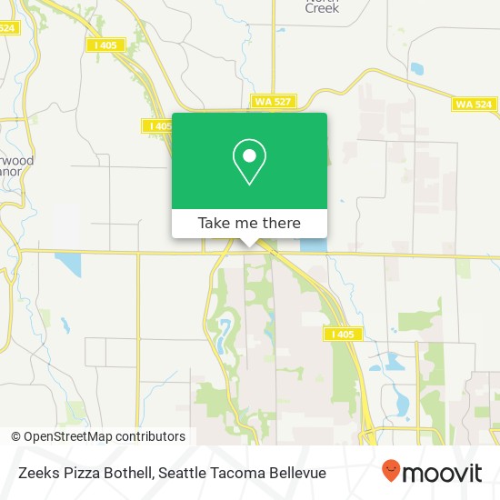 Zeeks Pizza Bothell map