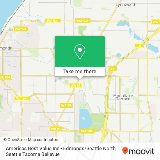 Americas Best Value Inn - Edmonds / Seattle North map