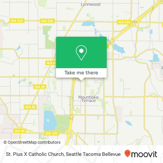 St. Pius X Catholic Church map