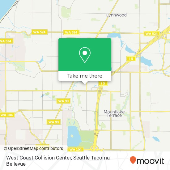 West Coast Collision Center map