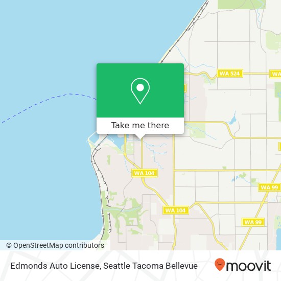 Mapa de Edmonds Auto License