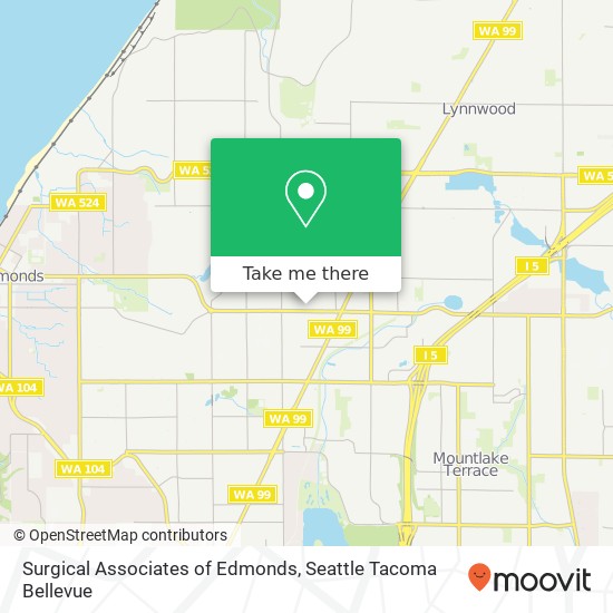 Surgical Associates of Edmonds map