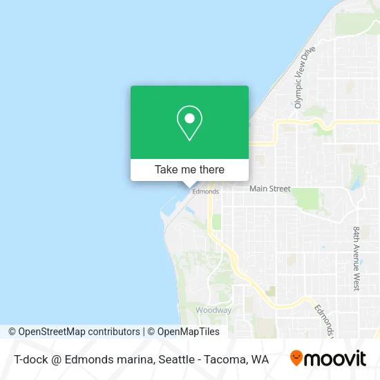 Mapa de T-dock @ Edmonds marina