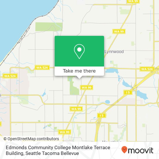 Mapa de Edmonds Community College Montlake Terrace Building