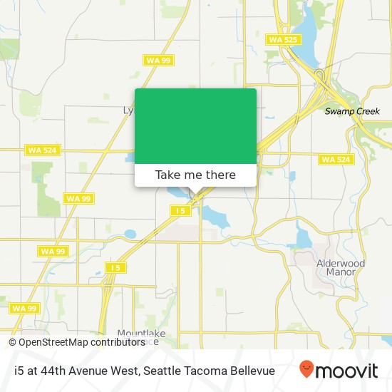 i5 at 44th Avenue West map