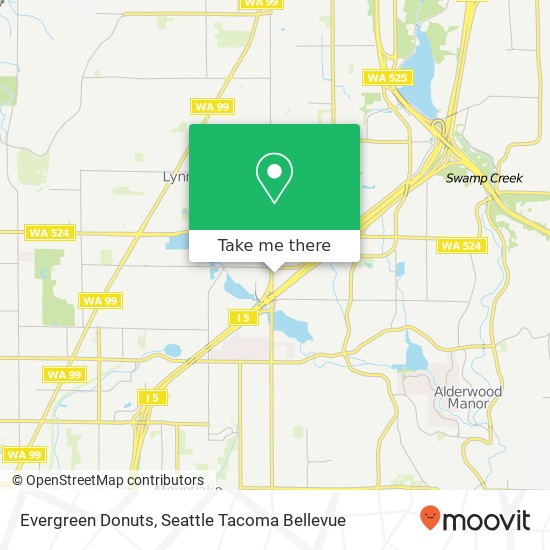 Evergreen Donuts map