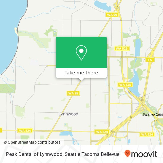 Mapa de Peak Dental of Lynnwood