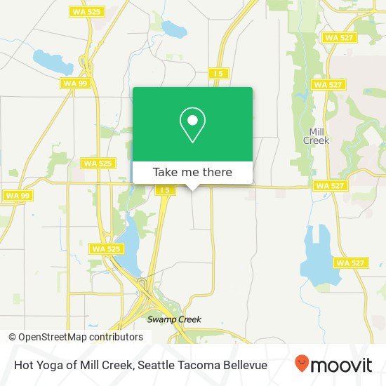 Hot Yoga of Mill Creek map