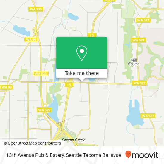 Mapa de 13th Avenue Pub & Eatery