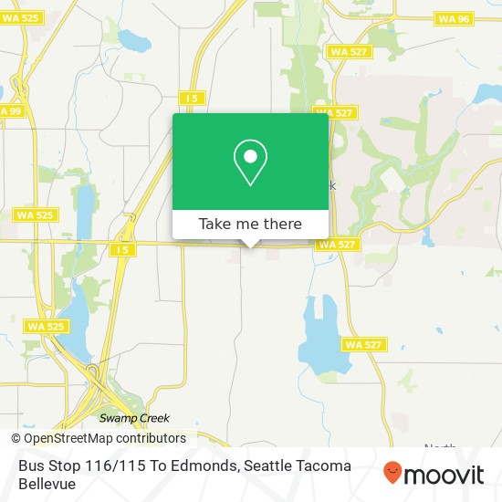 Mapa de Bus Stop 116/115 To Edmonds