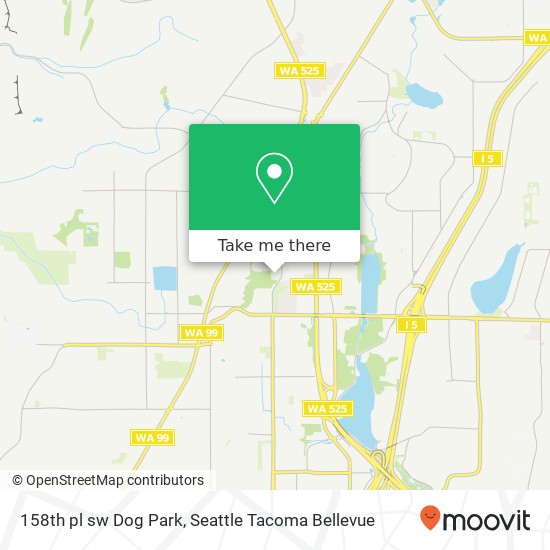 Mapa de 158th pl sw Dog Park