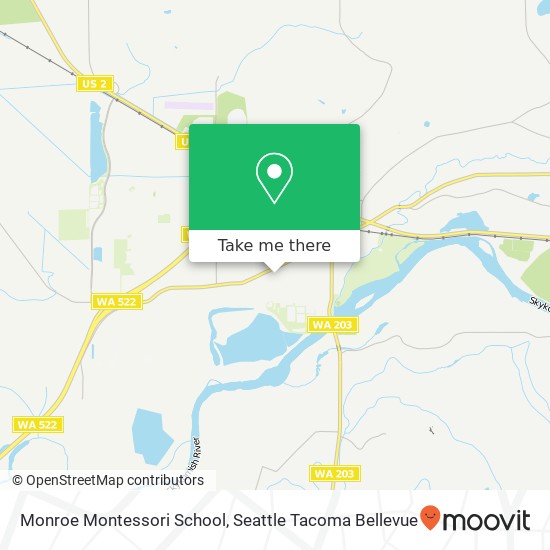 Monroe Montessori School map