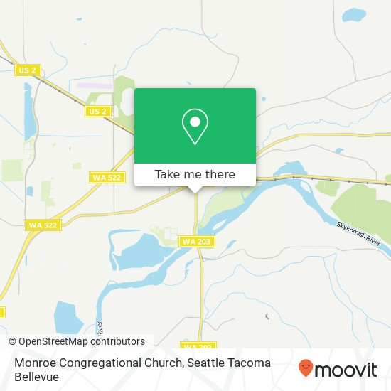 Monroe Congregational Church map