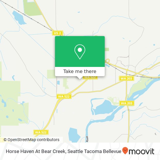 Horse Haven At Bear Creek map