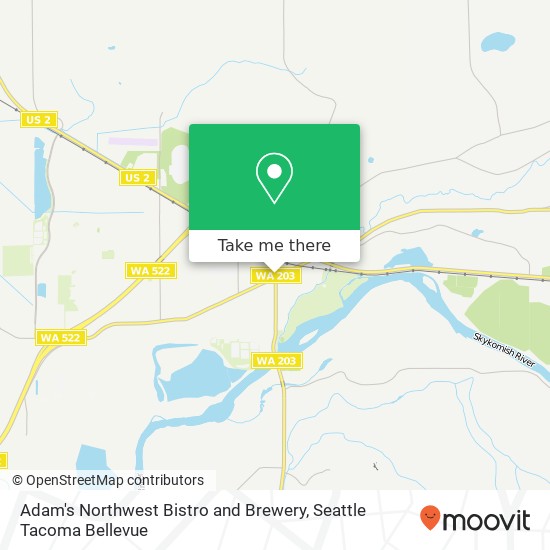 Adam's Northwest Bistro and Brewery map