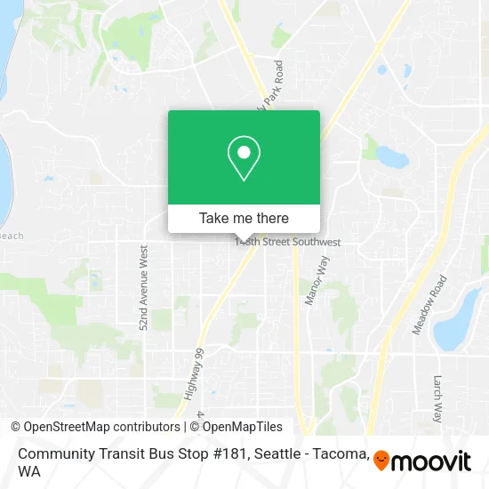 Community Transit Bus Stop #181 map