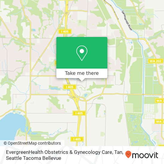 EvergreenHealth Obstetrics & Gynecology Care, Tan map