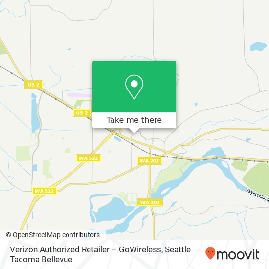 Mapa de Verizon Authorized Retailer – GoWireless