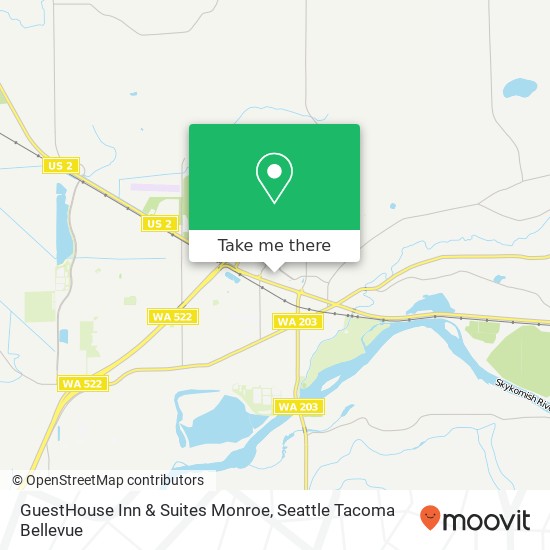 Mapa de GuestHouse Inn & Suites Monroe