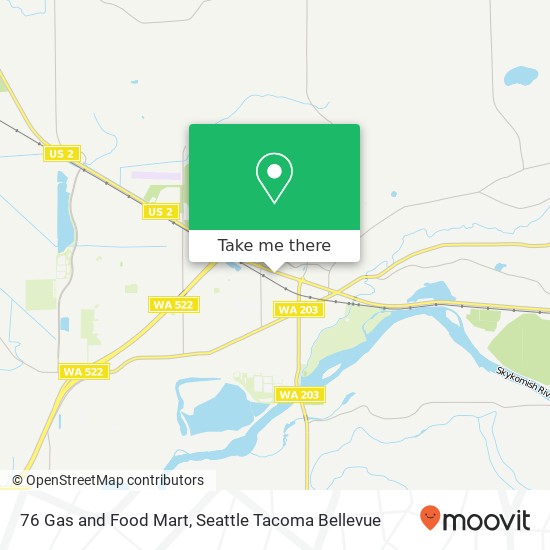 76 Gas and Food Mart map