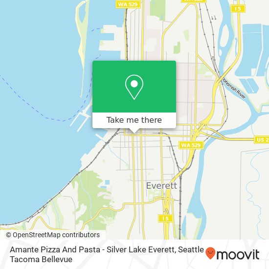 Mapa de Amante Pizza And Pasta - Silver Lake Everett