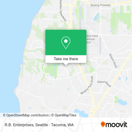 R.B. Enterprises map