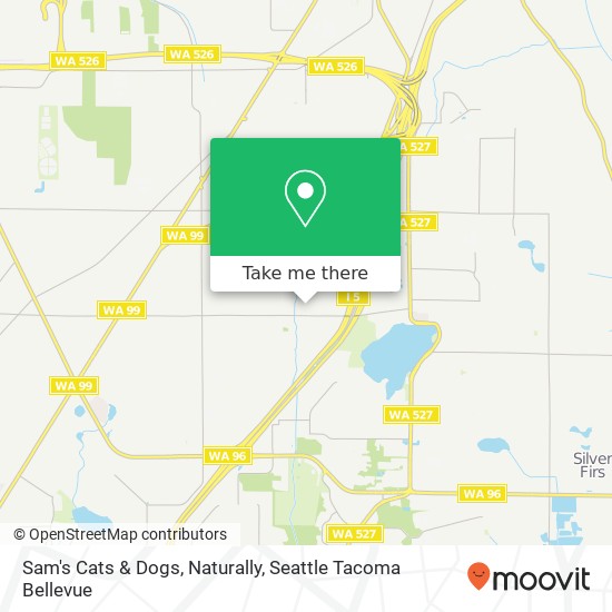 Sam's Cats & Dogs, Naturally map