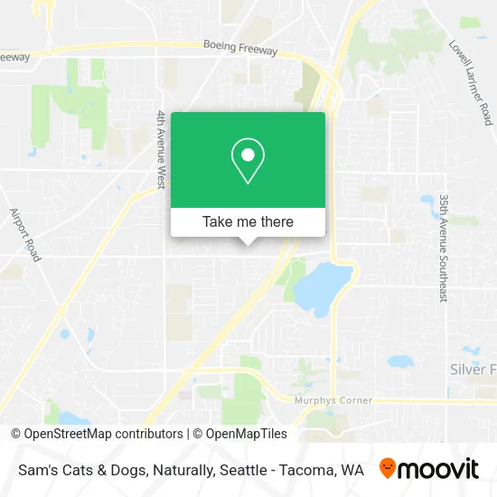 Mapa de Sam's Cats & Dogs, Naturally