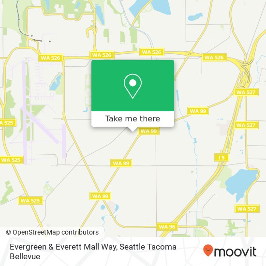 Mapa de Evergreen & Everett Mall Way