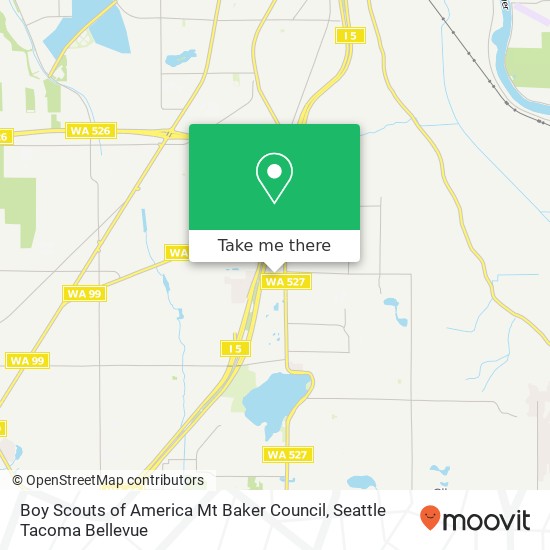 Boy Scouts of America Mt Baker Council map