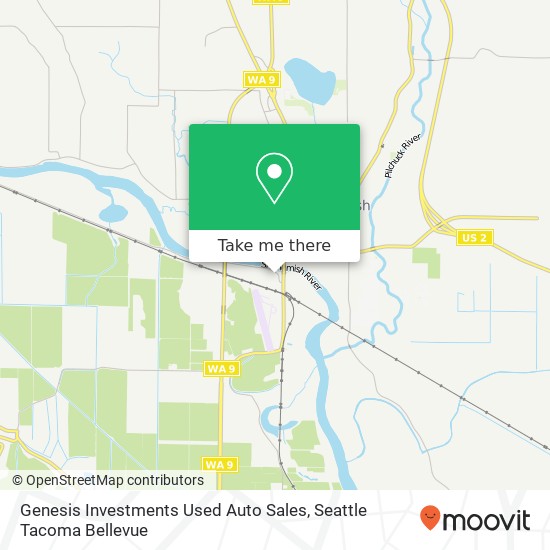 Genesis Investments Used Auto Sales map