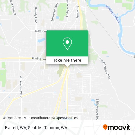 Mapa de Everett, WA