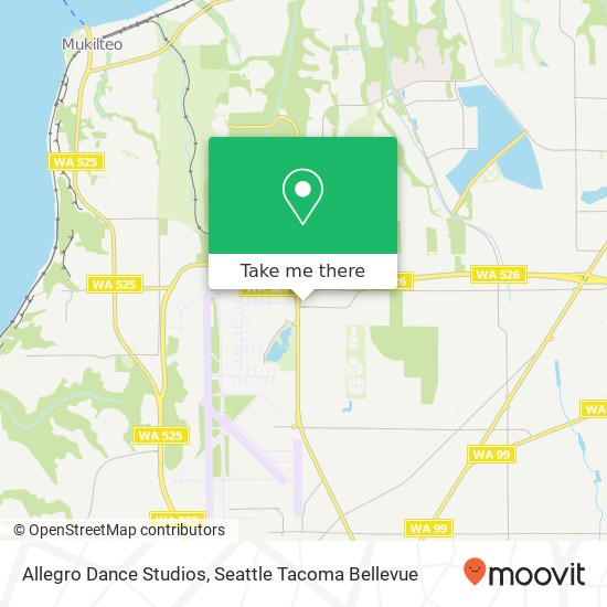 Mapa de Allegro Dance Studios