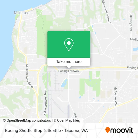 Boeing Shuttle Stop 6 map