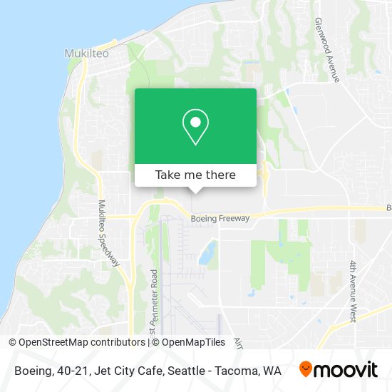 Mapa de Boeing, 40-21, Jet City Cafe