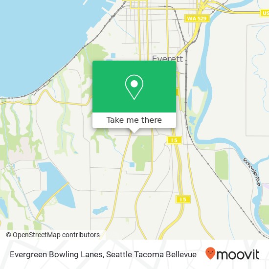 Mapa de Evergreen Bowling Lanes