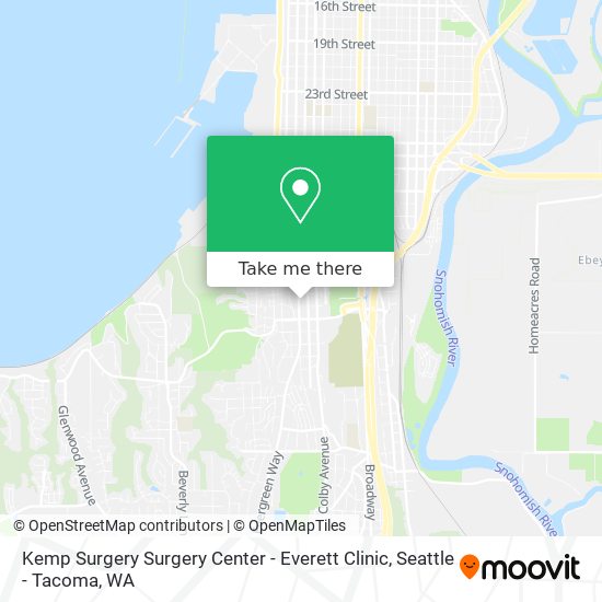 Kemp Surgery Surgery Center - Everett Clinic map