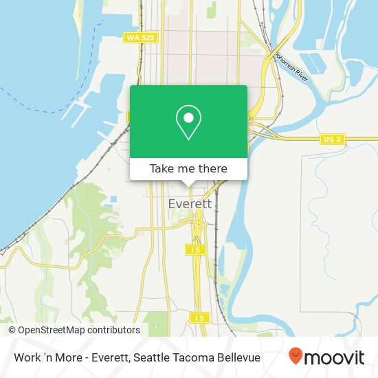 Mapa de Work 'n More - Everett