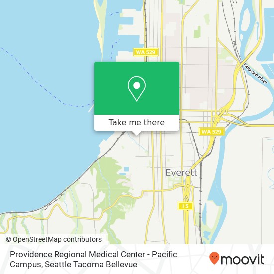 Mapa de Providence Regional Medical Center - Pacific Campus