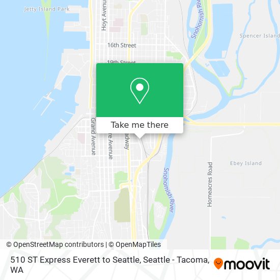 510 ST Express Everett to Seattle map