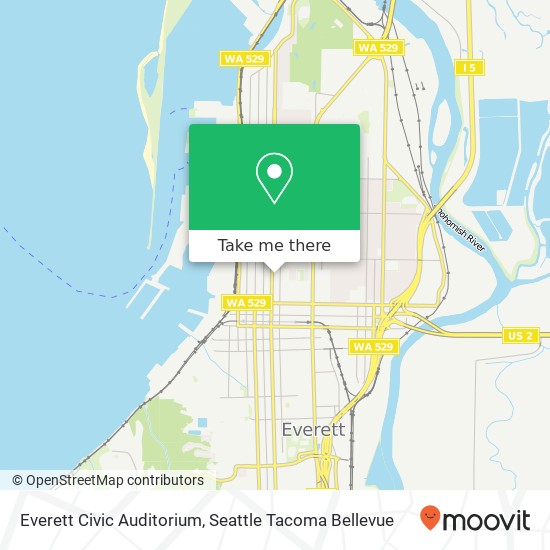 Mapa de Everett Civic Auditorium