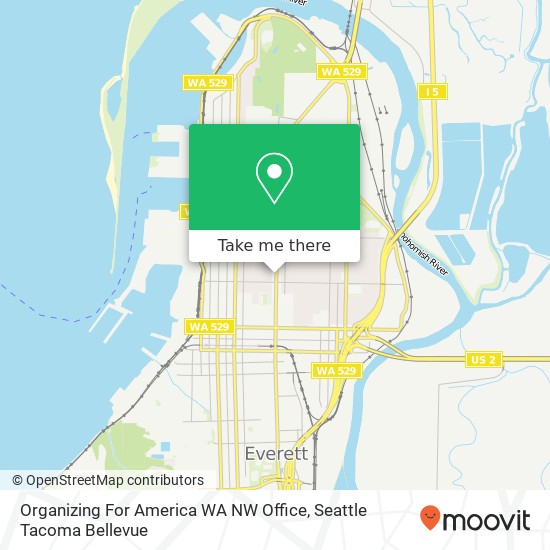 Mapa de Organizing For America WA NW Office