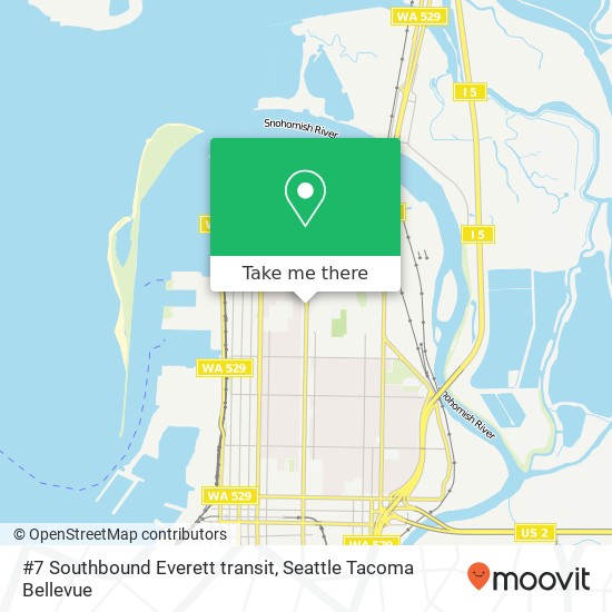 Mapa de #7 Southbound Everett transit