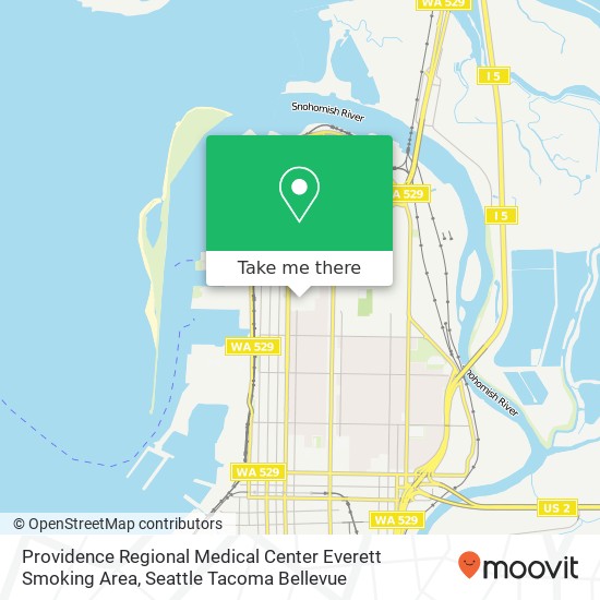 Mapa de Providence Regional Medical Center Everett Smoking Area