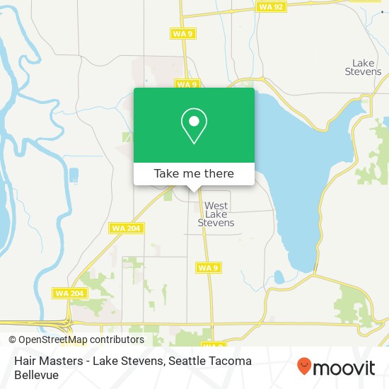 Hair Masters - Lake Stevens map